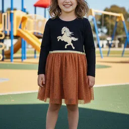 INCLUD Girls Printed Fit & Flare Dress-picture-18