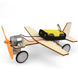Pludo STEM Kit ElectroTaxi – DIY Science Kit for Kids 11–14 | Grade 6–8 Wooden Electric Aircraft Project image 1