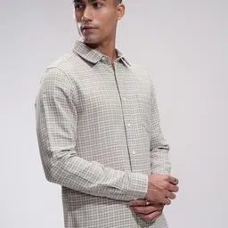 HIGHLANDER Men Comfort Slim Fit Opaque Checked Casual Shirt-image-49