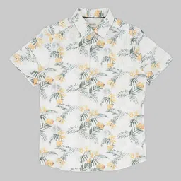 Pantaloons Junior Boys Floral Printed Spread Collar Pure Cotton Casual Shirt-picture-22