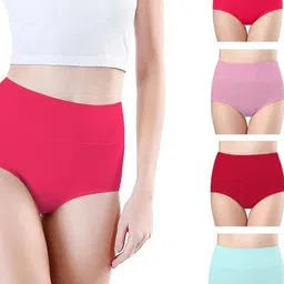 ORLIZEA Set Of 4 Cotton Blend Hipster Briefs-image-17