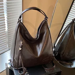 StyleCast Women Solid Structured Zip Detail Shoulder Bag image 4