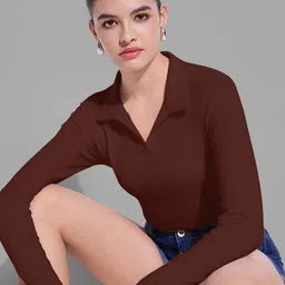 Maheshvi Shirt Collar Long Sleeves Top-picture-16