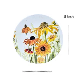 Akira Furnishings Bright Colorful Flowers Design Wall Plate image 2