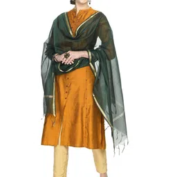 A R SILK DUPATTA HUB Art Silk Dupatta with Zari image 5