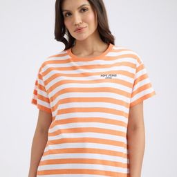 Pepe Jeans Women Striped Pure Cotton Pockets T-shirt-picture-5