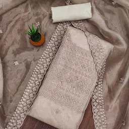 SAINOOR Floral Embroidered Unstitched Dress Material-picture-23