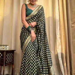 Yanthistore Ethnic Motifs Zari Art Silk Handloom Banarasi Saree-picture-31