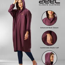 Zeel Self-Packable Waterproof Rain Poncho Jacket image 5