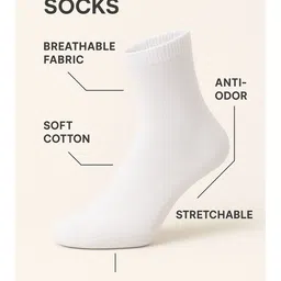 PROCENT Men Pack Of 3 Cotton Ankle-length Socks image 2