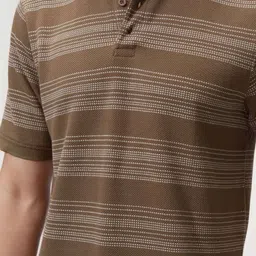 HIGHLANDER Men Polo Collar Drop-Shoulder Sleeves Slim Fit T-shirt image 3