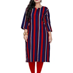 MANTRA DESIGNER Women Striped Daily A-Line Kurta-image-76