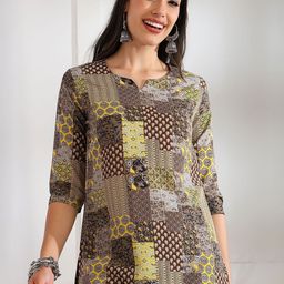 Moda Rapido Women Ethnic Motifs Printed Straight Kurti-picture-41