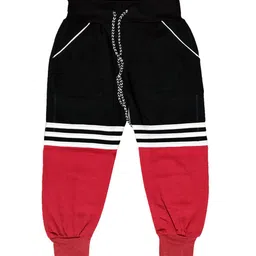 AMNOUR Kids Pack Of 4 Color-Blocked Cotton Joggers image 3