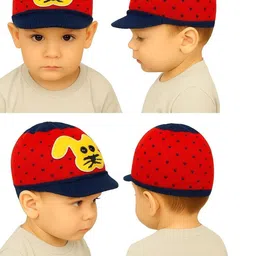 ketkar Unisex Kids Printed Woollen Visor Cap image 5