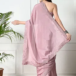 FashionsEye Embroidered Pure Georgette Saree image 3