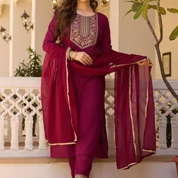 kalini Women Woven Design Kurta with Trousers & Dupatta-picture-27