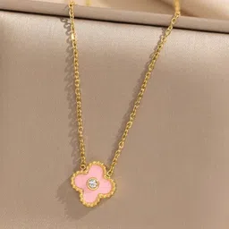 Estailo fashion Gold-Plated Artificial Stone Studded Necklace-picture-18