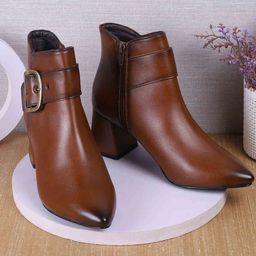 Metro Women Block Heel Regular Boots-picture-48