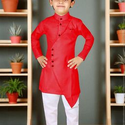 Pohar Creation Boys Regular Pure Cotton Kurta-picture-34