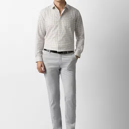Van Heusen Spread Collar Checked Pure Cotton Formal Shirt image 4