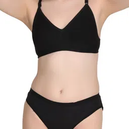 Liigne Women Pack Of 4 Everyday Non Padded Bra Pure Cotton Lingerie Set image 2