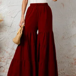 CHANDERKASH Women Classic Loose Fit Pleated Trousers-image-45