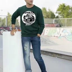 R.Code by The Roadster Life Co. Men Printed Round Neck Pullover Sweatshirt-picture-51