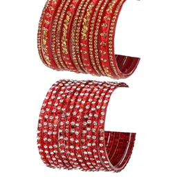 SOMIL Women Red Alloy Bangle image 3