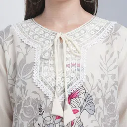BAESD Floral Printed Round Neck Tunic With Palazzos Co-Ords image 4