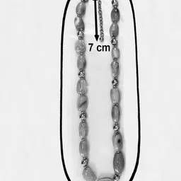 Hi Look Gold-Plated Real Stones Studded Statement Necklace image 2