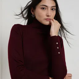 FableStreet Women Ribbed Pullover-image-60
