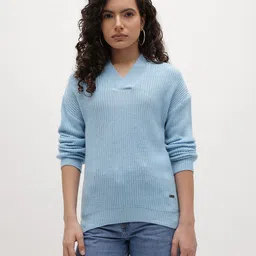 The Roadster Life Co. Acrylic Self Design Knitted Pullover image 5