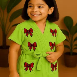 GAB Kids Printed Pure Cotton 500 GSM Bath Robe-image-42