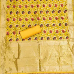 KALINI Ethnic Motifs Woven Design Unstitched Dress Material image 3