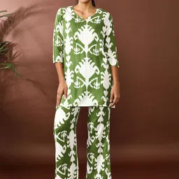 Jaipur Kurti Ethnic Motifs Printed Straight Kurta With Trouser image 1