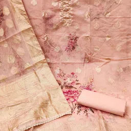 KIMISHA Floral Printed Unstitched Dress Material image 2