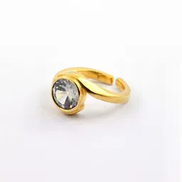 elitemart Unisex Brass Zircon Finger Ring-image-6