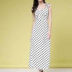 BEING NAUGHTY Women Polka Dot Printed A-Line Maxi Dress-picture-44