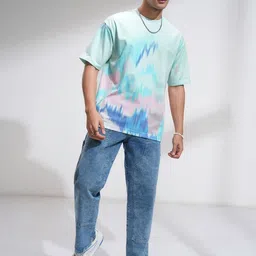 HIGHLANDER Men Oversized Drop Shoulder Round Neck Elbow Label T-shirt image 3