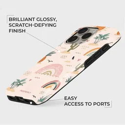 PEEPERLY Unisex iPhone 14 Pro Max Conversational Desert Oasis Impact Resistant Back Case image 4