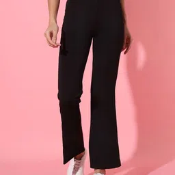 BAESD Women Slim Fit High-Rise Trousers-image-82