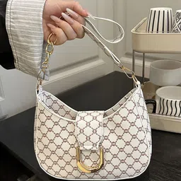 StyleCast Printed PU Half Moon Hobo Bag image 3