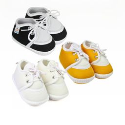 NESKA MODA Kids-Unisex Yellow Cotton Booties-picture-44