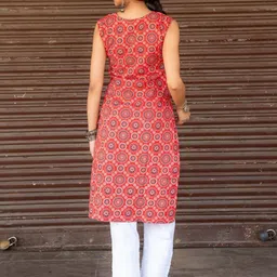 Moda Rapido Print Ethnic Cotton Longline Top image 3