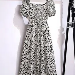 DressBerry Animal Print Flutter Sleeve Fit & Flare Dress-picture-39