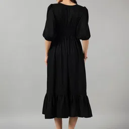 Jash Creation Women Black Crepe Solid Anarkali Kurtas image 2