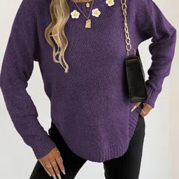 StyleCast x Revolte Women Cable Knit Applique Pullover-picture-10