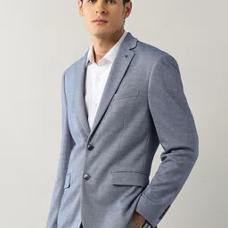 Arrow Self-Design Slim-Fit Single Breasted Formal Blazer image 5