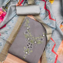 LeeliPeeri Designer Embroidered Unstitched Dress Material-picture-29